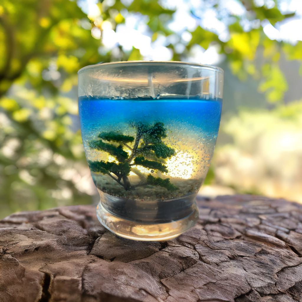 Ocean Blue Jelly Candle
