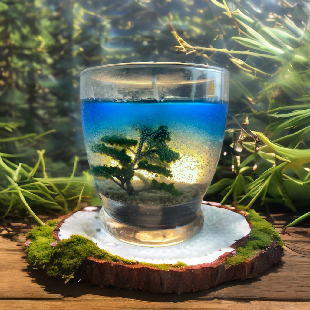 Ocean Blue Jelly Candle